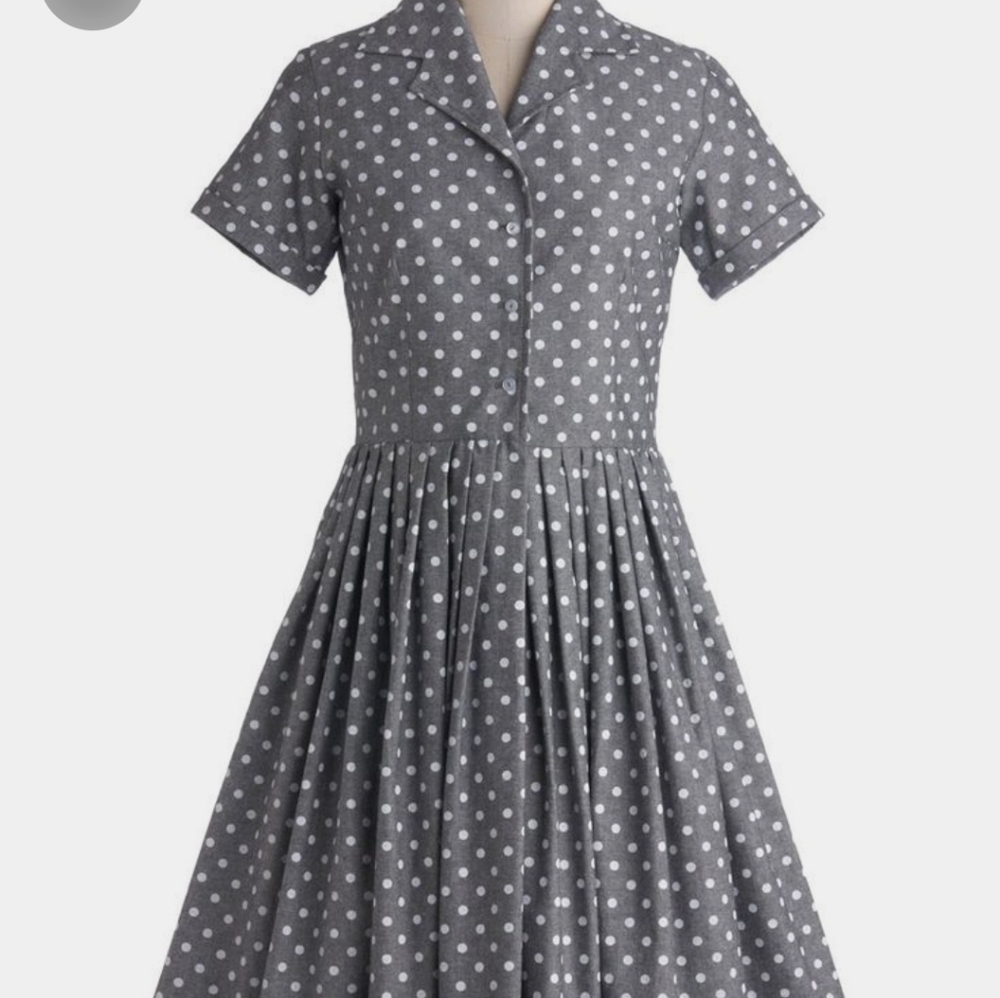 Myrtlewood Polka dot shirt dress